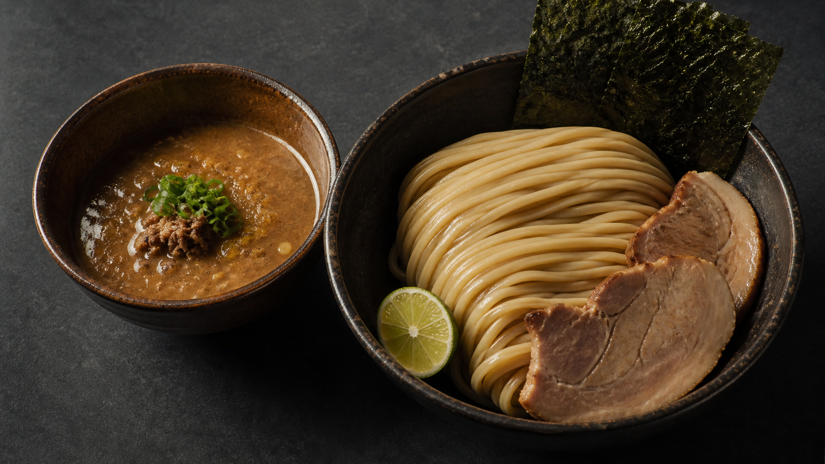 魚介豚骨つけ麺の完成写真